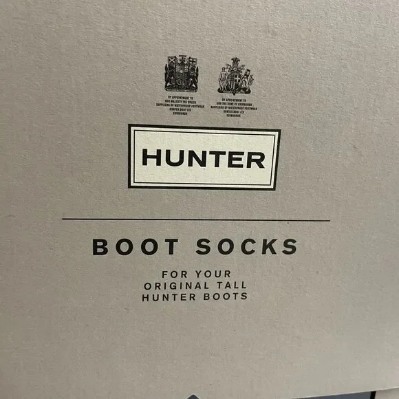 Hunter Womens Boot Socks M 5-7 Garter Cuff Tall Wellington Recycled Fleece - Picture 3 of 9
